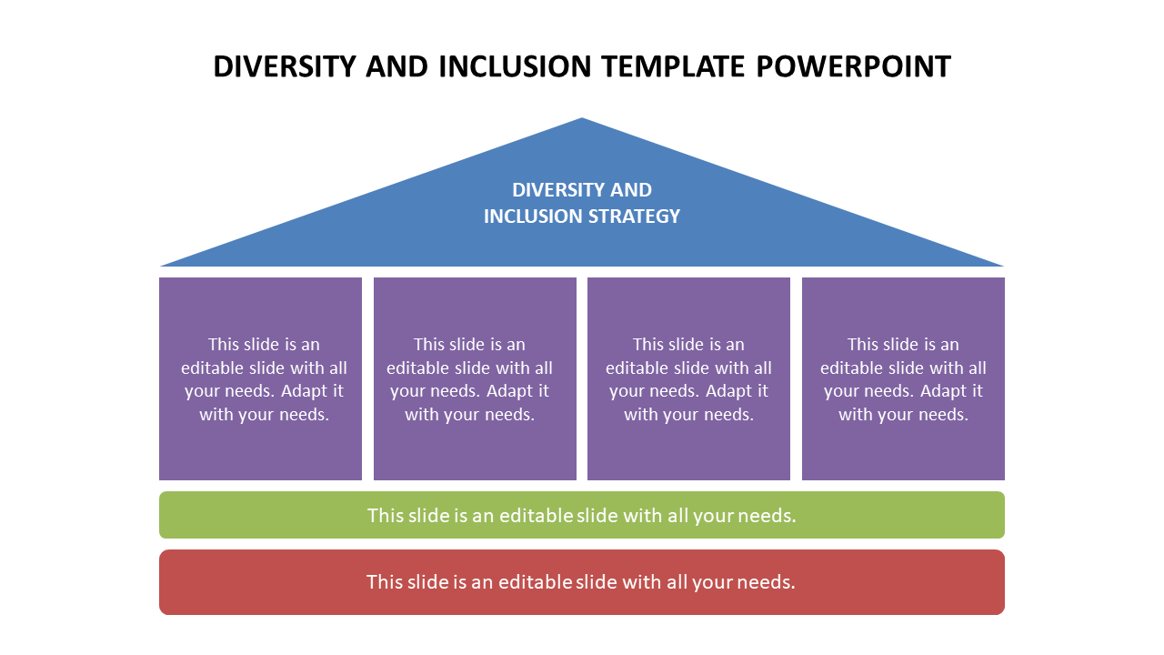 Diversity And Inclusion Template PowerPoint Pillars Model